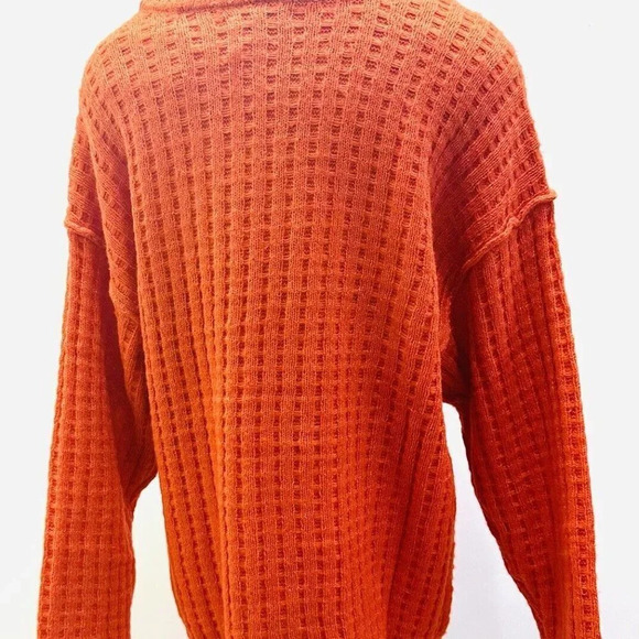 NWT SO GOODS FOR LIFE Juniors Long Sleeve Pullover Mock Neck Orange Sweater Sz L - Picture 6 of 12